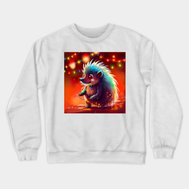 Cute Porcupine Drawing Crewneck Sweatshirt by Play Zoo